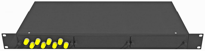 Кросс оптический стоечный TopLAN КРС-Top-1U-08ST/U-OM2-BK