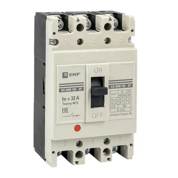 Автоматический выключатель в литом корпусе EKF mccb99-100-32m-ma