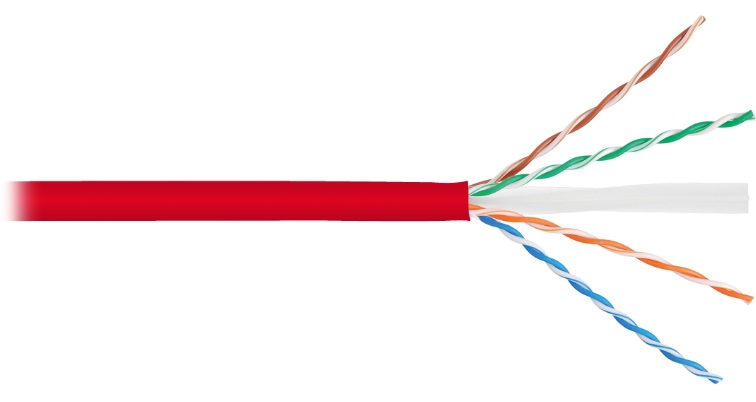 Кабель витая пара U/UTP 6 кат. 4 пары NikoMax NMC 1141C-RD