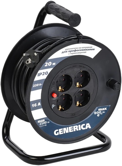 Удлинитель на катушке GENERICA WKP20-16-04-20-G