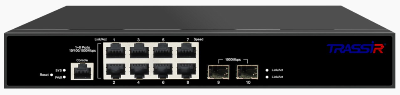 Коммутатор управляемый TRASSIR TR-NS24102S-120-8PoE