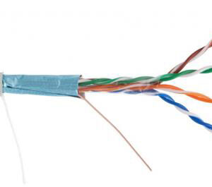 Кабель витая пара F/UTP 5e кат. 4 пары Netlan EC-UF004-5E-PVC-GY