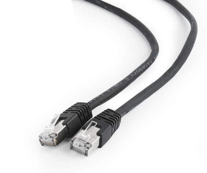 Кабель патч-корд F/UTP 6 кат. 1м Cablexpert PP6-1M/BK