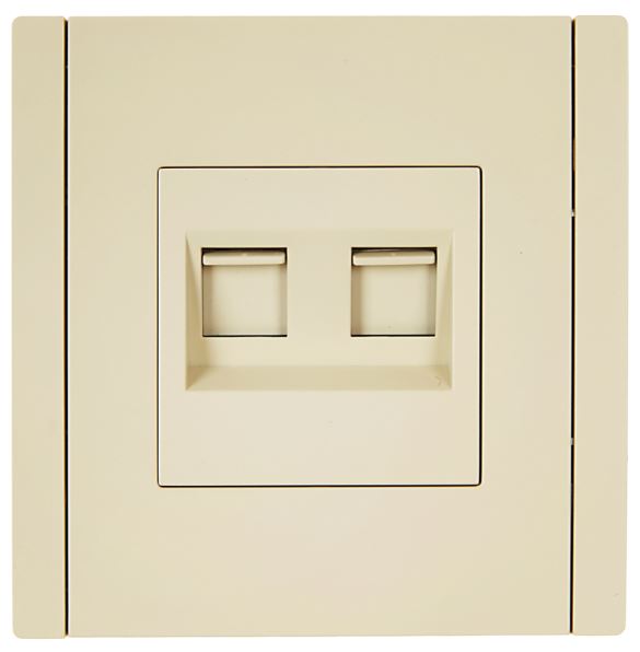 Розетка компьютерная двойная IEK FP-K20-1-K10