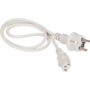 Кабель питания Schuko - C13, 1м, Lanmaster LAN-PP13/SH-1.0-WH