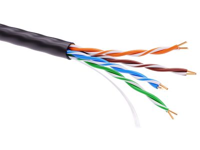 Кабель витая пара U/UTP 5e кат. 4 пары DKC RN5EUUPE3BK