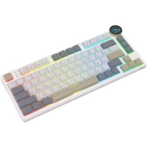 Механическая клавиатура Royal Kludge N80, USB, Bluetooth, Радиоканал, Бежевый, Коричневый, СЕРЫй [6977576550663]