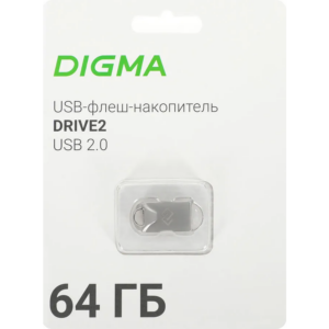 USB Flash накопитель 64GB Digma DRIVE2 (DGFUM064A20SR)