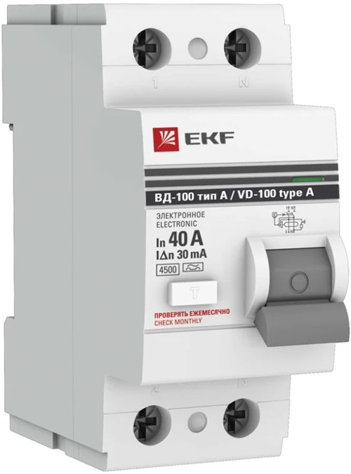 УЗО EKF elcb-2-40-30-e-a-pro