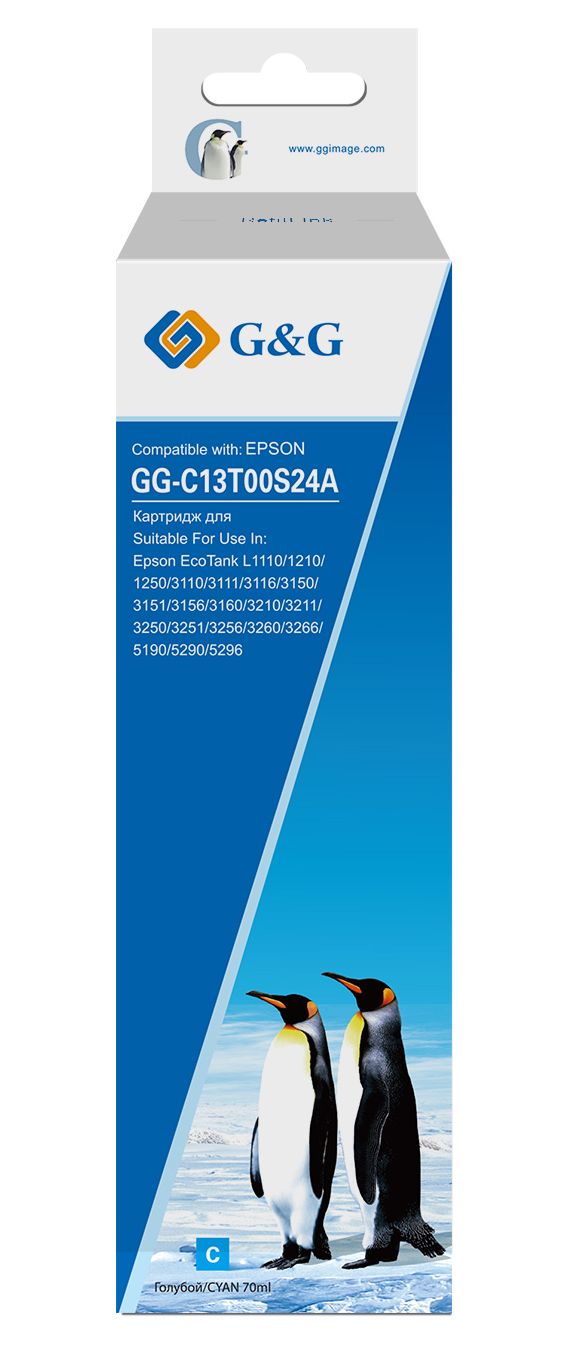 Тонер-картридж G&G GG-C13T00S24A Голубой