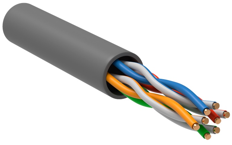 Кабель витая пара U/UTP 5 кат. 4 пары ITK LC1-C5E04-111-S-P-R