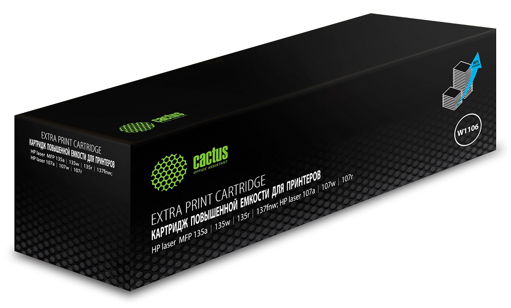 Тонер-картридж Cactus CSP-W1106-MPS Черный