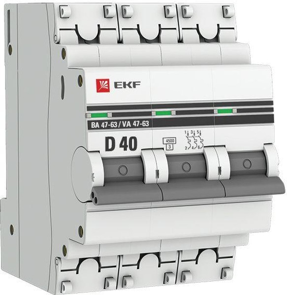 Автоматический выключатель EKF mcb4763-3-40D-pro