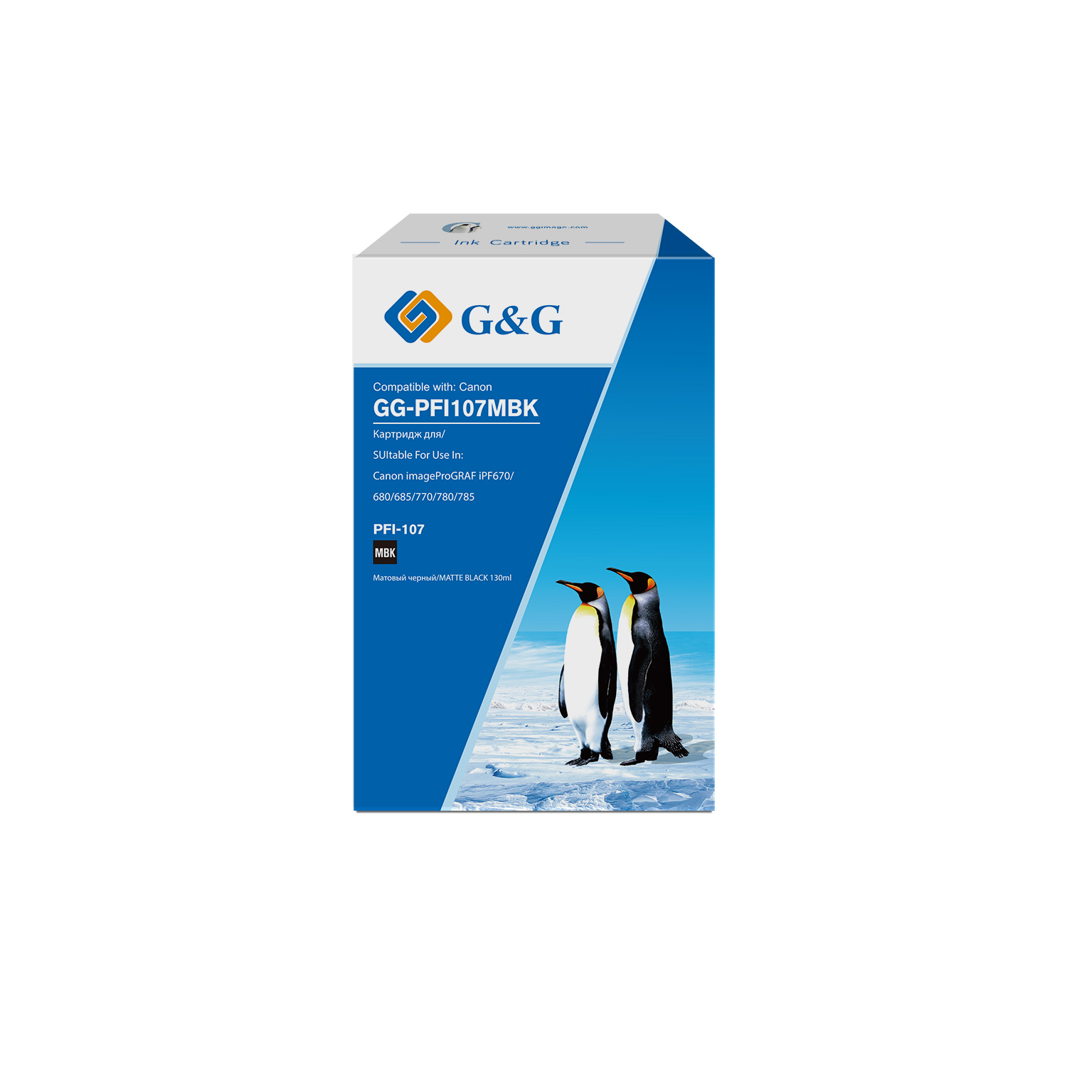 Тонер-картридж G&G GG-PFI107MBK Черный матовый