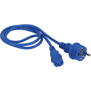 Кабель питания Schuko - C13, 1м, Lanmaster LAN-PP13/SH-1.0-BL