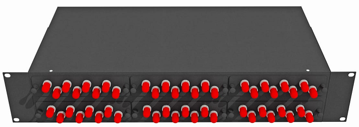 Кросс оптический стоечный TopLAN КРС-Top-2U-48ST/U-OS2-BK