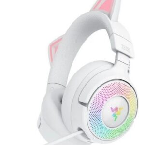 Беспроводные наушники Razer Kraken Kitty V3 Pro, Bluetooth, Проводной, Радиоканал, Охватывающие, Белый, [RZ04-05170400-R3M1]