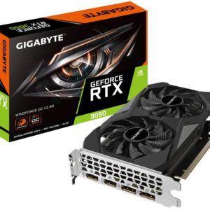 Видеокарта GIGABYTE nVidia GeForce RTX 3050, 6 ГБ GDDR6, [GV-N3050WF2OCV2-6GD]