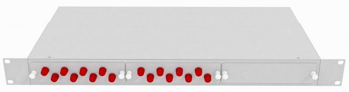 Кросс оптический стоечный TopLAN КРС-Top-1U-12FC/U-OS2-GY