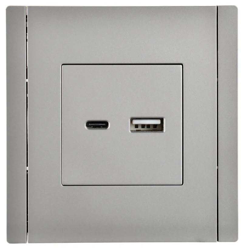 Розетка USB IEK FP-U22-018-K46