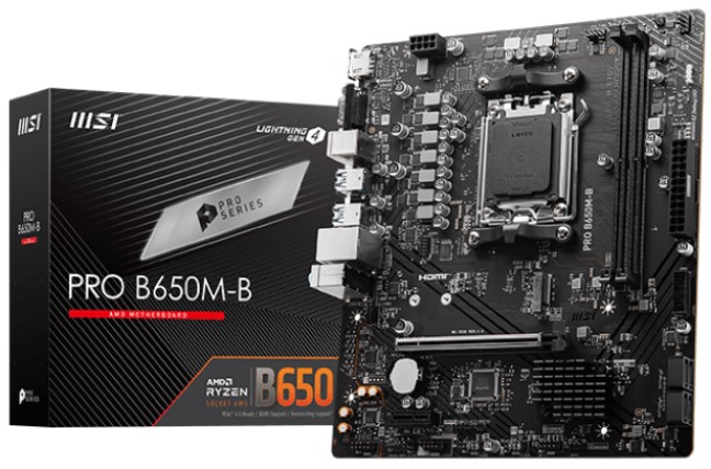Материнская плата MSI PRO B650M-B, AM5, AMD B650, mATX