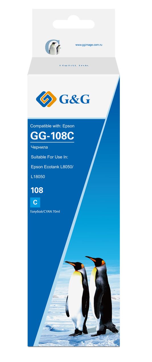 Тонер-картридж G&G GG-108C Голубой