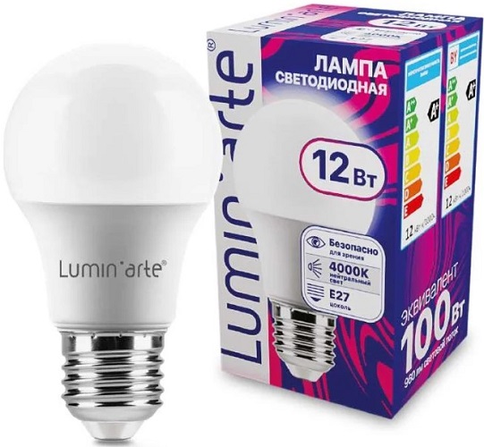 Лампа Lumin'arte LSTD-A60-12W4KE27