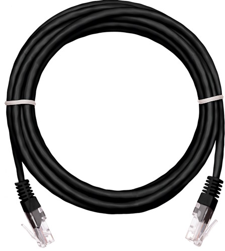 Кабель патч-корд U/UTP 5e кат. 1м Netlan EC-PC4UD55B-BC-PVC-010-BK-10