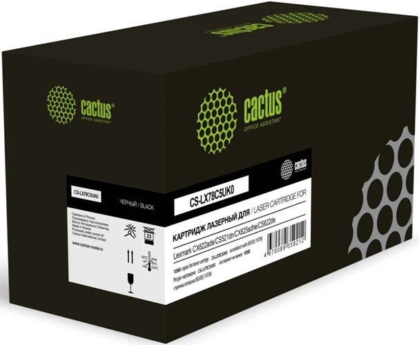 Тонер-картридж Cactus CS-LX78C5UK0 Черный