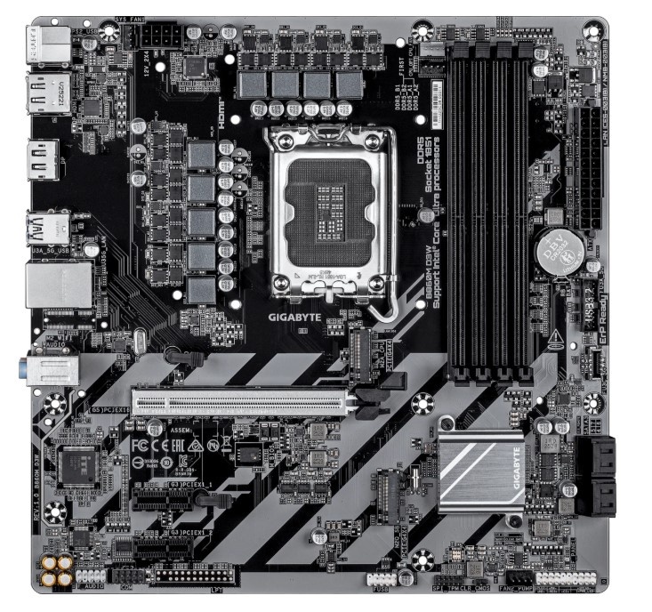 Материнская плата GIGABYTE B860M D3W, LGA1851, Intel B860, mATX