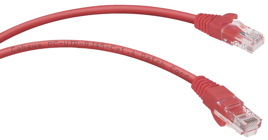 Кабель патч-корд U/UTP 6 кат. 2м Cabeus PC-UTP-RJ45-Cat.6-2m-RD-LSZH