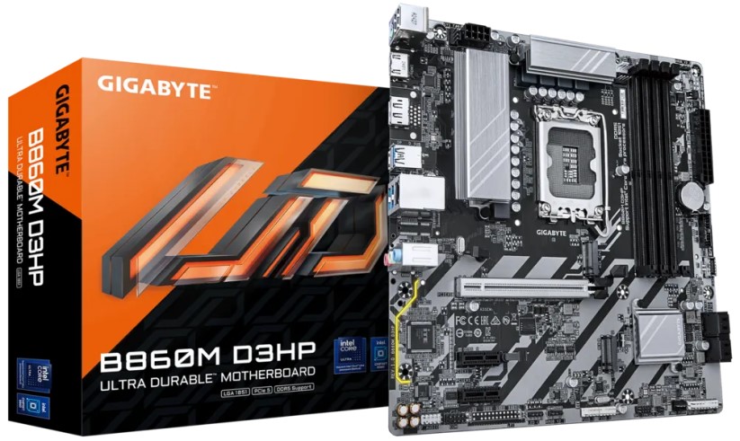 Материнская плата GIGABYTE B860M D3HP, LGA1851, Intel B860, mATX