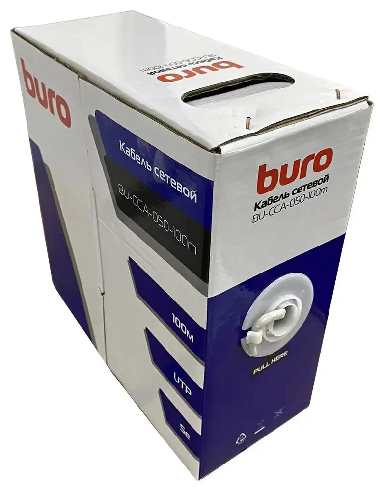 Кабель витая пара Buro BU-CCA-050-100M