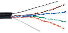 Кабель витая пара U/UTP 5e кат. 4 пары Netlan EC-UU004-5E-PE-SW-BK