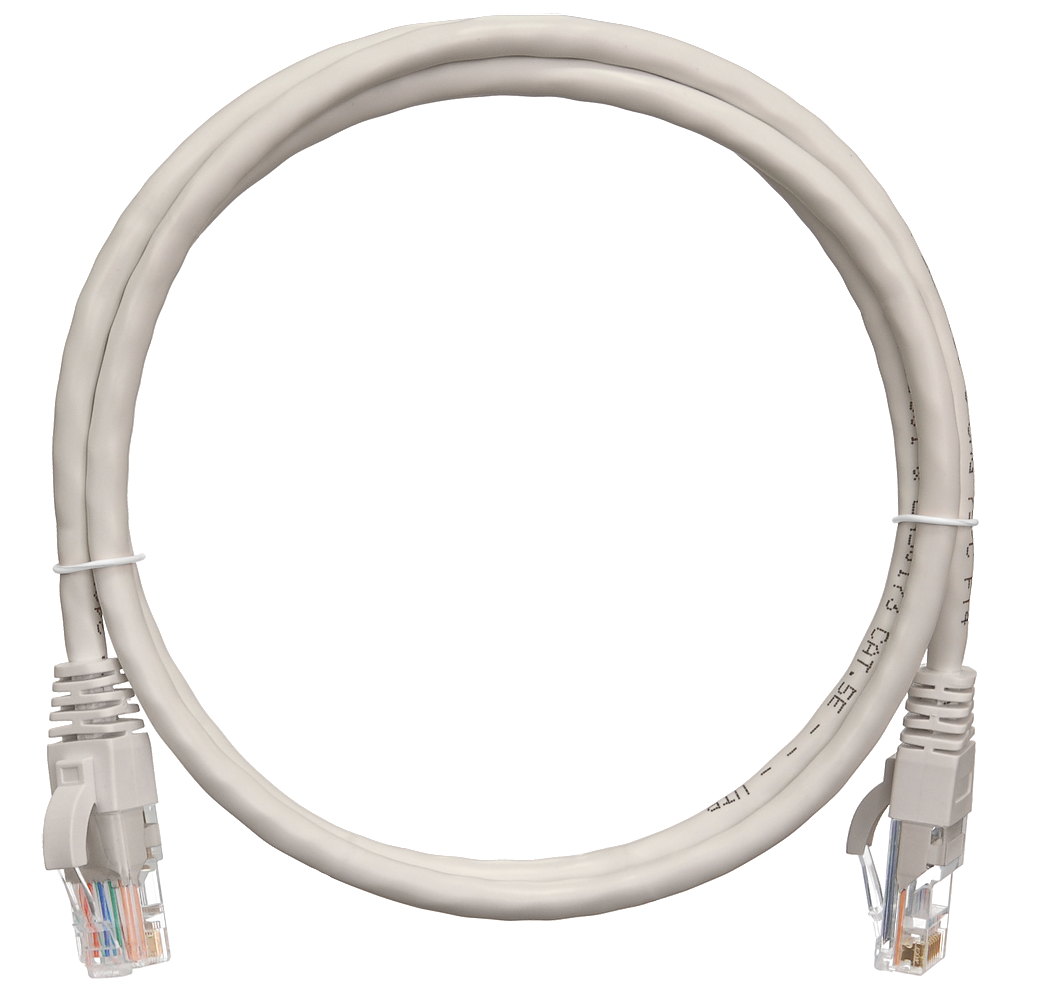 Кабель патч-корд U/UTP 5e кат. 0.3м NikoMax NMC-PC4UD55B-003-C-GY