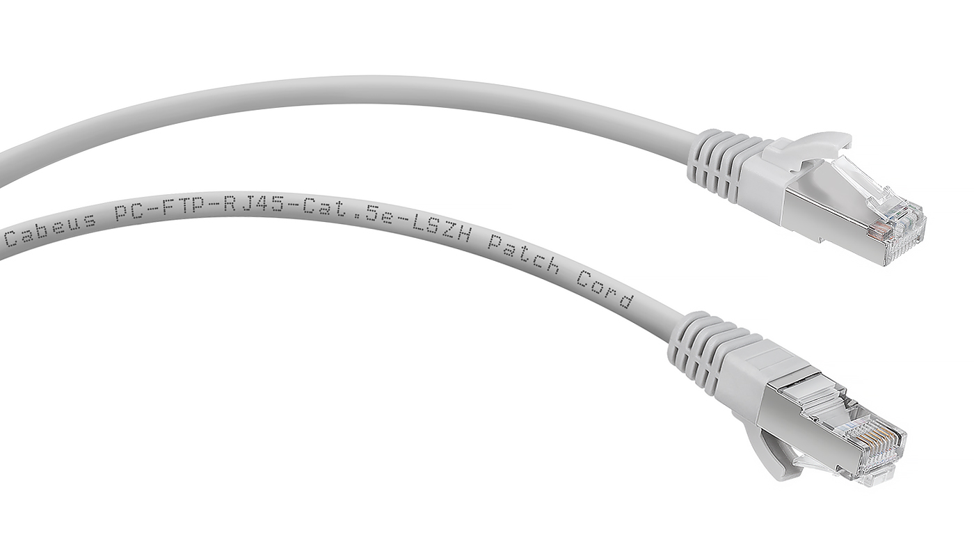 Кабель патч-корд F/UTP 5e кат. 5м Cabeus PC-FTP-RJ45-Cat.5e-5m-LSZH