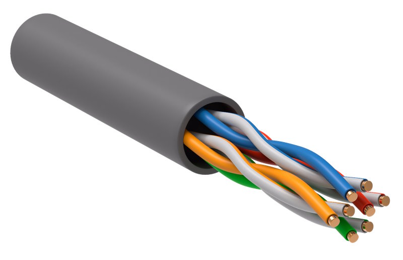 Кабель витая пара U/UTP 5 кат. 4 пары ITK LC1-C5E04-111-T-P-R