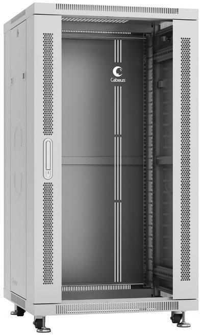 Шкаф напольный 19", 22U Cabeus SH-05C-22U60/60