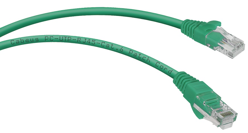 Кабель патч-корд U/UTP 6 кат. 1.5м Cabeus PC-UTP-RJ45-Cat.6-1.5m-GN-LSZH