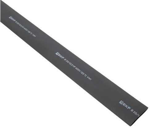 Трубка термоусадочная EKF tut-25-b-1m