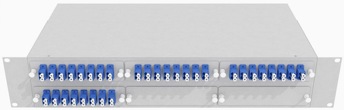 Кросс оптический стоечный TopLAN КРС-Top-2U-64LC/U-OS2-GY
