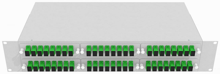 Кросс оптический стоечный TopLAN КРС-Top-2U-48SC/A-OS2-GY