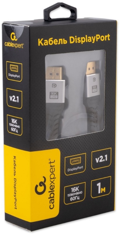 Кабель интерфейсный DisplayPort Cablexpert CCP-DP16K-1M