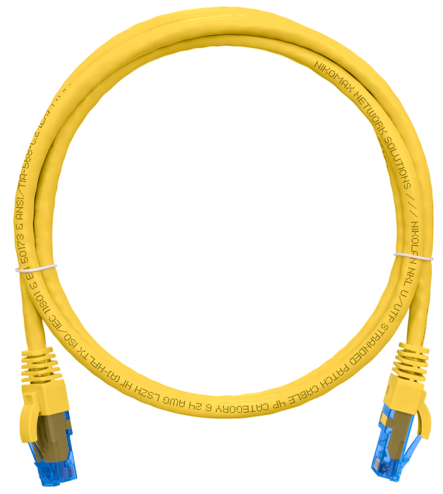 Кабель патч-корд U/UTP 6 кат. 1м NikoMax NMC-PC4UE55B-010-C-YL