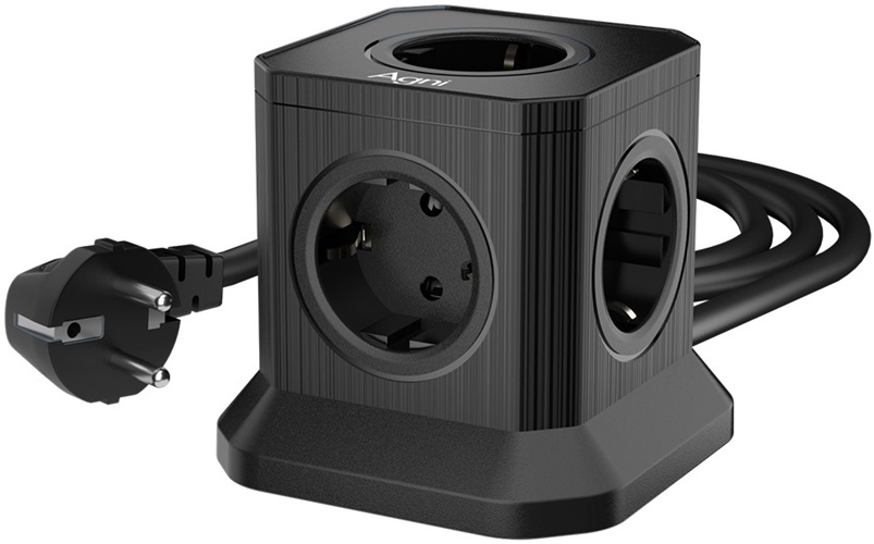 Сетевой фильтр AGNI TP-VE4U5E-2m-black