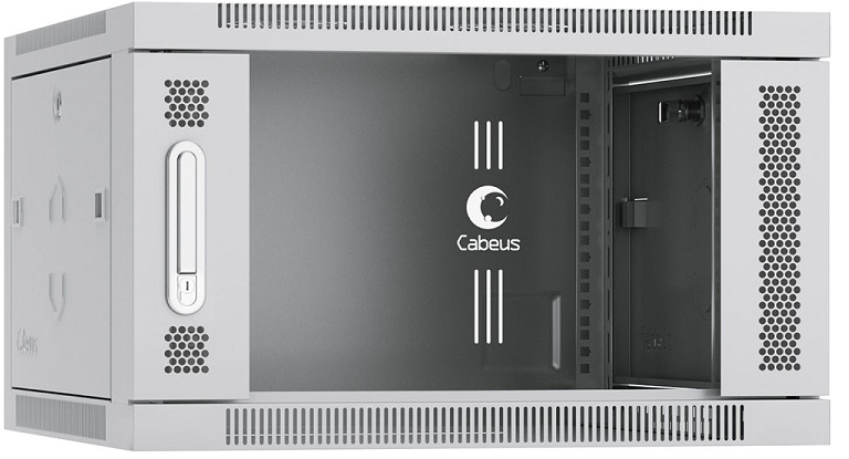 Шкаф настенный 19", 6U Cabeus SH-05F-6U60/45