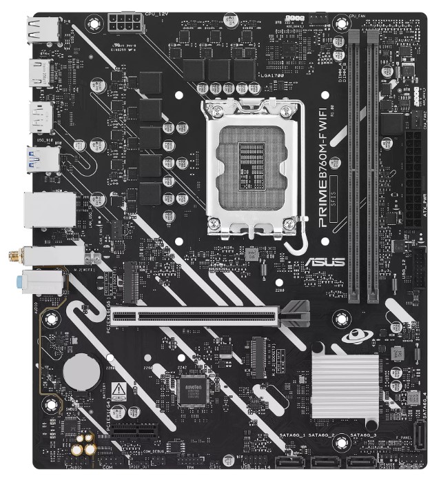 Материнская плата ASUS PRIME B760M-F WIFI, LGA1700, Intel B760, mATX