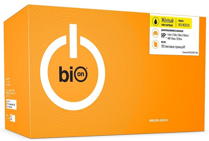 Тонер-картридж BION BCR-W2072A Желтый