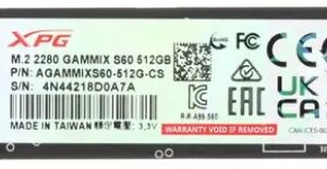 SSD накопитель 512 ГБ ADATA AGAMMIXS60-512G-CS, PCIe 4.0 x4, [AGAMMIXS60-512G-CS]