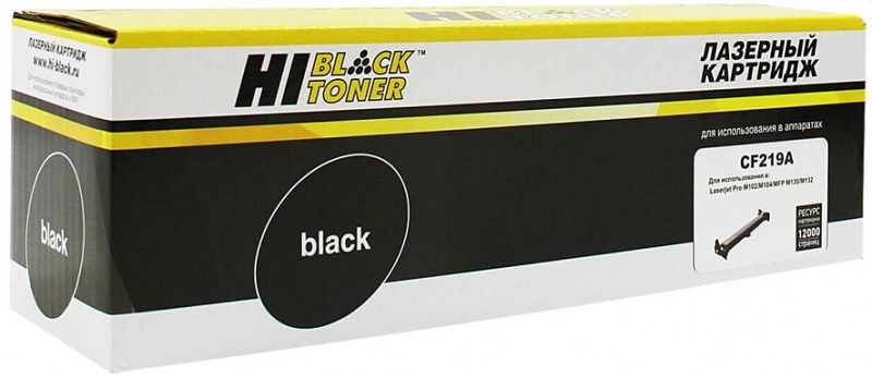 Тонер-картридж Hi-Black HB-CF219A Черный